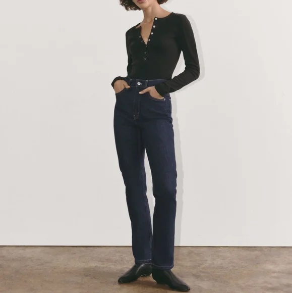 Everlane The Way High Slim Jean Pure Blue 25R - Picture 2 of 13